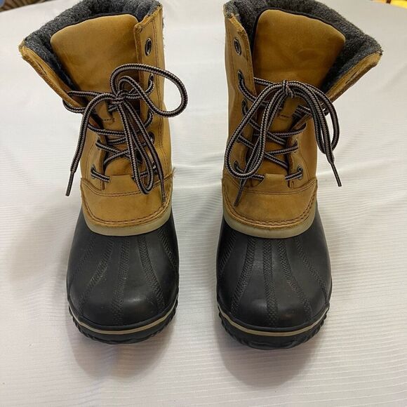 Sorel Slimpack Lace II Duck Boots Womens 9.5 9 1/2 NL2348-286 Elk Black - Picture 4 of 14